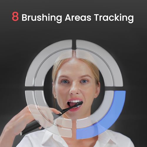 Oclean X Pro Elite Sonic Toothbrush, Smart Screen, 8 Areas Tracking, Wireless Charge - Black