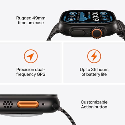 Apple Watch Ultra 2 - GPS + Cellular Smartwatch 49 inch - Fitness Tracker, Precision GPS, Long Battery Life