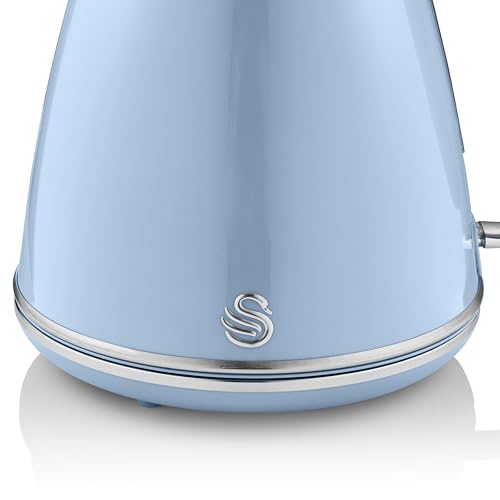 Swan Retro Jug Kettle 1.5L Fast Boil Easy Pour 360° Base Blue