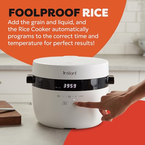 Instant Pots Rice Cooker & Steamer, 2.8L - Non-Stick Pot, Steamer Basket, Measuring Cup, Rice Spoon - Slow Cooker & Sauté Pan.