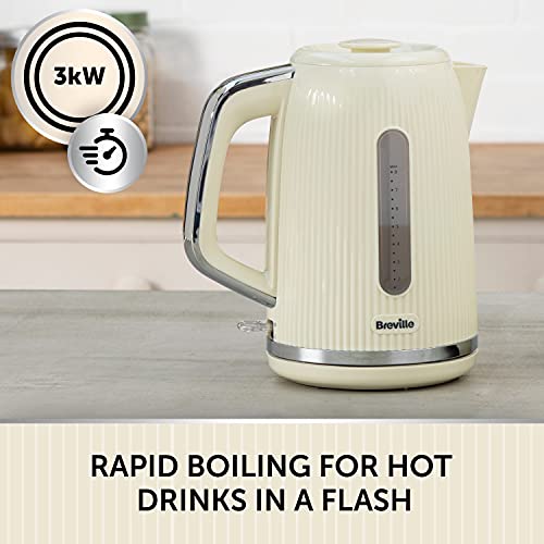 Breville Electric Kettle 1.7L Fast Boil Cream & Silver - ChatGPT