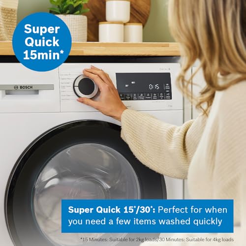 Bosch 6 Series Washing Machine, Front Loader, Iron Assist, 1400 rpm, 9kg