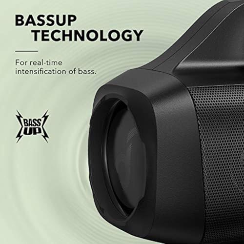 Anker Motion Boom Portable Bluetooth Speaker, Titanium Drivers, BassUp, IPX7 Waterproof, 24H Playtime