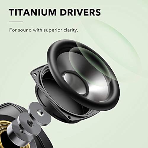 Anker Motion Boom Portable Bluetooth Speaker, Titanium Drivers, BassUp, IPX7 Waterproof, 24H Playtime