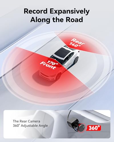 REDTIGER 4K/2.5K Dash Cam: Front Rear Car Camera, Wi-Fi GPS, Night Vision, 170° Wide Angle, 24H Parking Mode