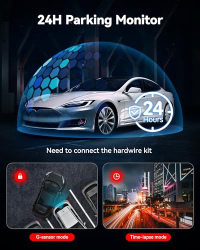 REDTIGER 4K/2.5K Dash Cam: Front Rear Car Camera, Wi-Fi GPS, Night Vision, 170° Wide Angle, 24H Parking Mode