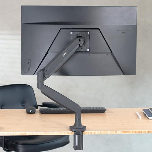 VIVO Aluminum Monitor Desk Mount Stand with Pneumatic Arm, 32" Screen, Height Adjustable