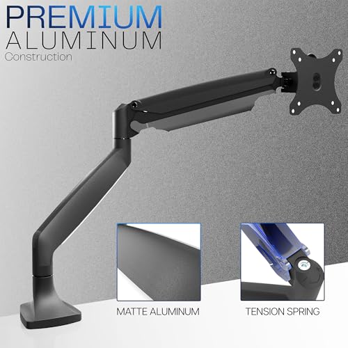VIVO Aluminum Monitor Desk Mount Stand with Pneumatic Arm, 32" Screen, Height Adjustable