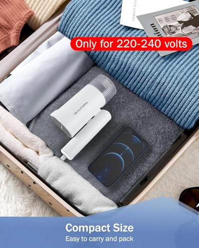 BEAUTURAL Foldable Clothes Steamer for Garments, Portable Fabric Iron