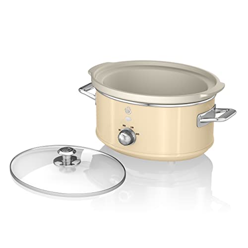 Swan Retro Slow Cooker 3 Temperature Settings 3.5L Keep Warm