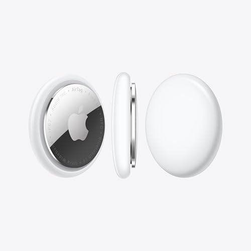 Apple AirTag Tracker for Keys, Wallet, Luggage. Replaceable Battery. Water-Resistant. Easy Setup with iPhone.