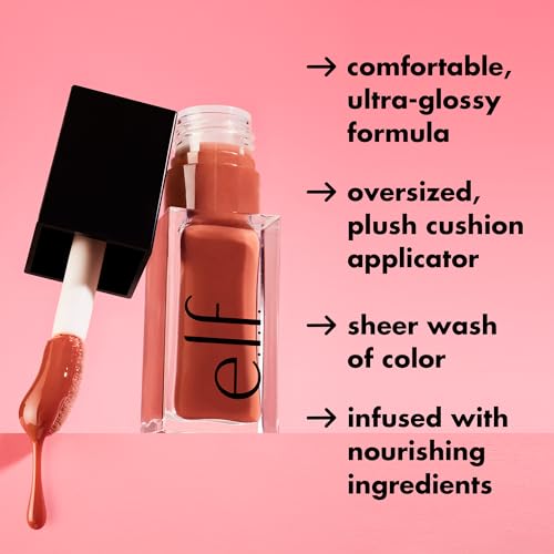 e.l.f. Glow Reviver Lip Oil: Nourishing Tint, High-Shine Finish, Jojoba Infused