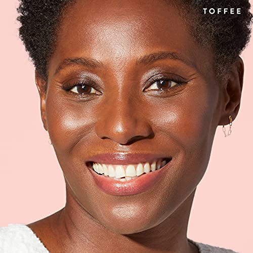 LAURA GELLER Balance-n-Glow Powder Foundation for Toffee Skin - Sheer to Light Coverage, Satin Finish, Buildable Glow