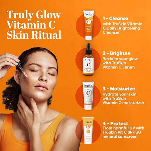 TruSkin Vitamin C Serum - Anti Aging Brightening Serum for Face, Dark Spots, Fine Lines & Wrinkles