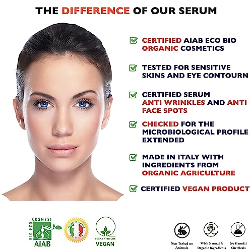 Organic Vitamin C Serum for Face: Anti-Dark Spots, Wrinkles & Hydration. Brightening & Repair.