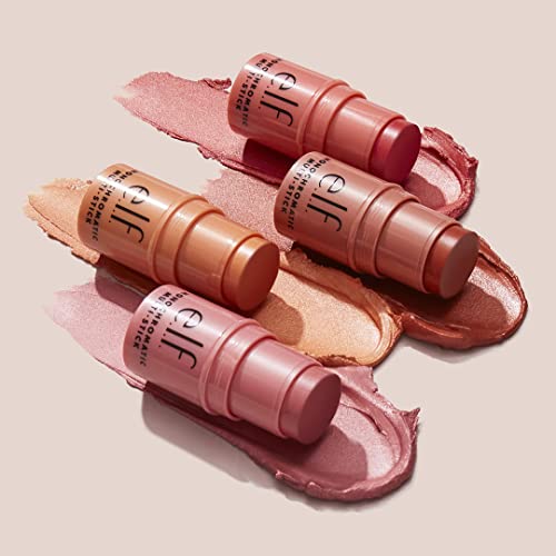 e.l.f. Monochromatic Multi Stick for Eyes, Lips & Cheeks, Sparkling Rose, Creamy Blendable Color, 0.155 oz