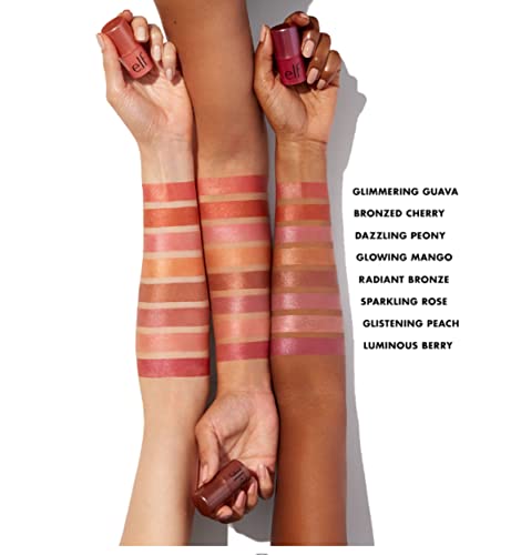 e.l.f. Monochromatic Multi Stick for Eyes, Lips & Cheeks, Sparkling Rose, Creamy Blendable Color, 0.155 oz