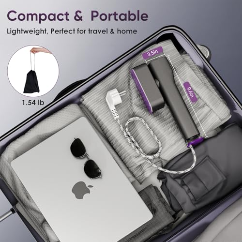 VIWAVE Travel Steamer: Dual Voltage Handheld Iron, 4 Modes & LED Display, 1200W Clothing Garment Portable for Global Travel