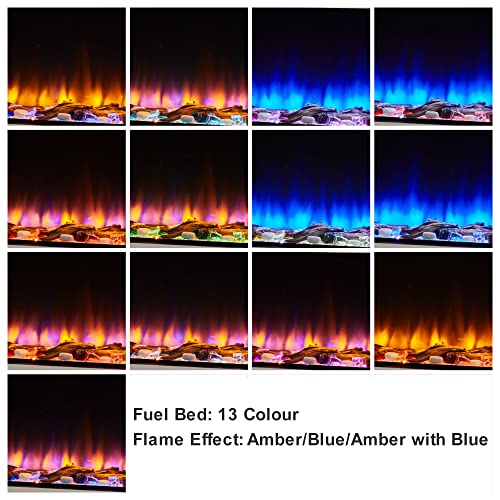 Endeavour Fires Rosedale Electric Fireplace, 3D Media Wall, Multi Flame Colors, Remote Control - 40 inch
