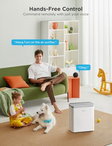 GoveeLife Smart Air Purifier: Large Room Allergy Relief, PM2.5 Monitor, HEPA Filter, App & Alexa Control