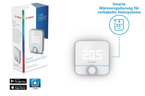 Bosch Smart Home Thermostat for Wired Heating, 230V, Google Assistant & Alexa
