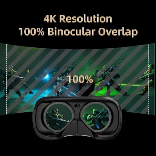DPVR E4 PCVR Headset with Controller - Virtual Reality Gaming for PC, SteamVR Support