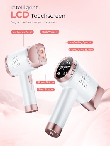 21J Laser Hair Removal Device with Ice-Cooling System - Painless IPL for Face, Bikini, Armpit & Body