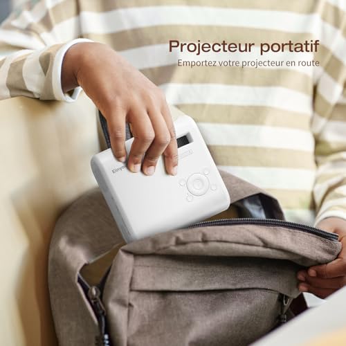Portable Mini Projector, Supports Screen Mirroring, Windows/iOS/Android/HDMI Compat.