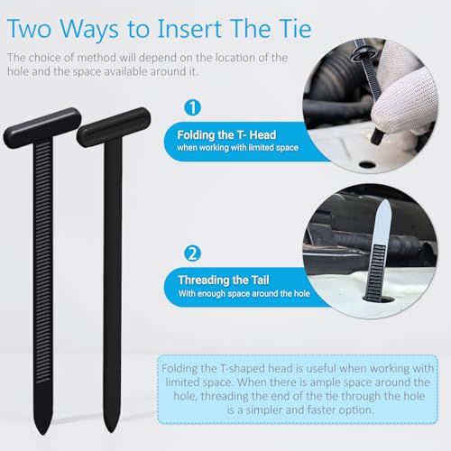Heavy Duty Cable Tie Buckle Nylon Self Lock, Car Zipper Clip - Durable Button Retainer for Car Repair, Office, Workshop - 50Pcs