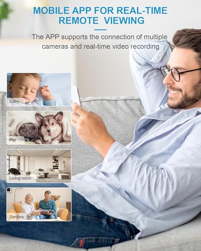 AOBOCAM Mini Camera 4K HD WiFi Security Cam 5H Battery Life, Motion Detection Night Vision, Indoor Wireless Surveillance Cam