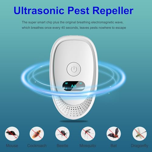 2025 Upgraded Ultrasonic Pest Repeller 4 Packs for Insects, Mice, Ants, Mosquitoes - Indoor Plug-in