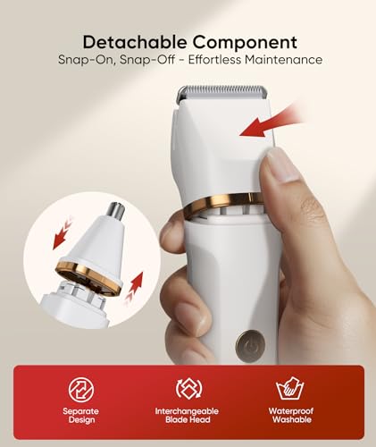 Waterproof 3-in-1 Lady Shaver for Women - Rechargeable, Painless Electric Foil Shaver - Body, Arms, Legs - Wet/Dry - Nose Trimmer