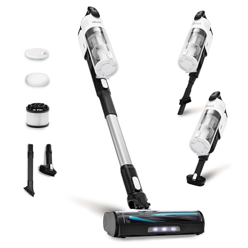 LEVOIT Cordless Stick Vacuum: Powerful Suction, Lightweight - 50-Min Runtime - Versatile for Carpet, Hard Floor, Pet Hair