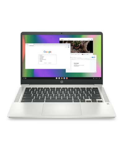 HP Chromebook 14 Laptop, Intel Celeron, 4GB RAM, 64GB eMMC, 14" HD, Chrome OS, Thin Design, 4K Graphics, Long Battery Life