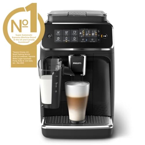 Philips Espresso Machine, LatteGo Frother, 5 Coffees, Touch Display