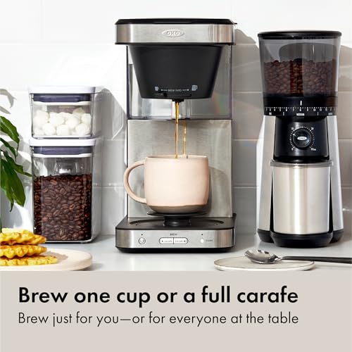 OXO Brew Coffee Maker 8-Cup - Single Serve & Carafe, Stainless Steel