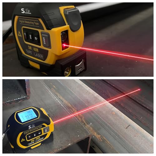 Fitdays 3-in-1 Laser Tape Measure: Digital Tool, 131ft Range, Auto-Leveling Display
