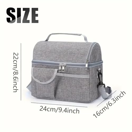 Fuutuu Insulated Cooler Bag 12-inch: Waterproof Lunch Bag, Multiple Compartments, for Picnic, Beach, Camping, Travel