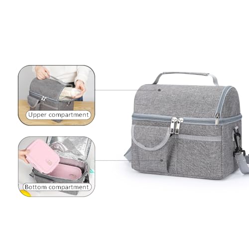 Fuutuu Insulated Cooler Bag 12-inch: Waterproof Lunch Bag, Multiple Compartments, for Picnic, Beach, Camping, Travel