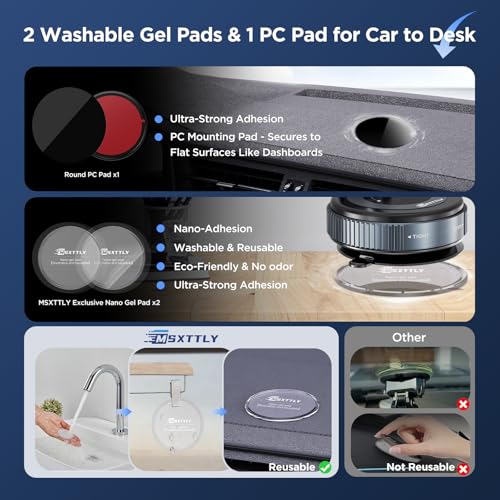 2026 Vacuum Magnetic Phone Holder: 360° Adjustable Mount, Nano Gel Pads, Unlock More Scenes, for Car, Gym, Mirror