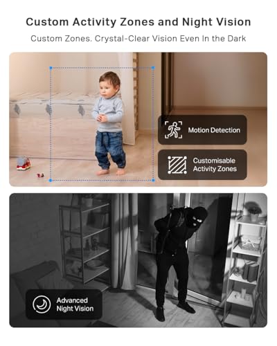 Tapo TC70 Pan/Tilt Indoor Camera, House Security & Dog Camera, AI Detection, 1080p Full HD, Night Vision, Alexa & Google