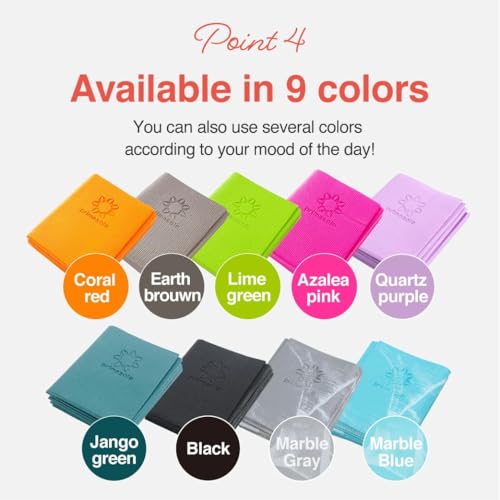 Primasole Yoga Pilates Mat: Foldable, Portable for Travel, Tear-Resistant, 4mm Thick, 9 Colors