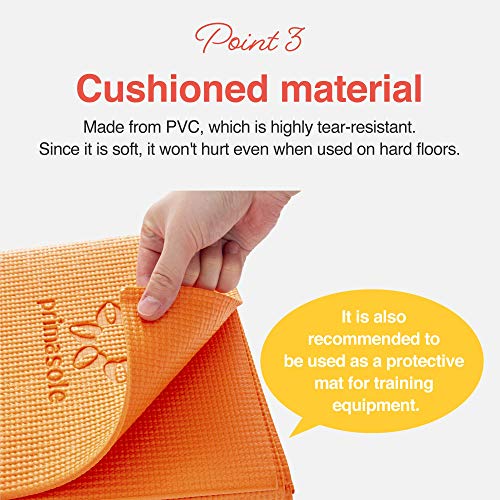 Primasole Yoga Pilates Mat: Foldable, Portable for Travel, Tear-Resistant, 4mm Thick, 9 Colors