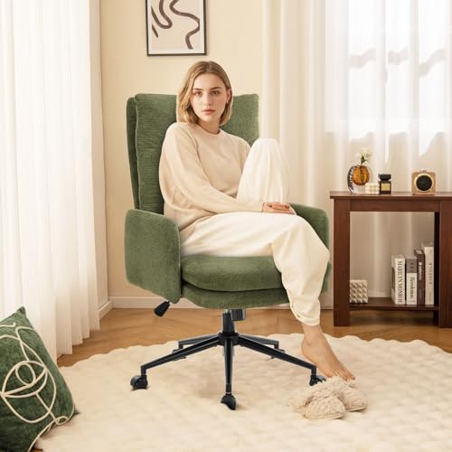 IWMH High-back Desk Chair with Wheels & Armrests, Green