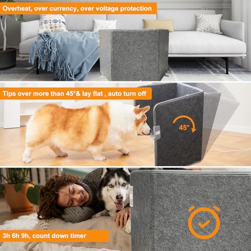 CozyHome Foldable Leg Warmer & Foot Heater, 235W Small Space Heater, Timer, Quiet - Home Office Comfort