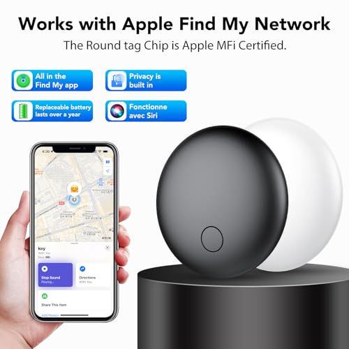 Air Tracker Tag 4 Pack - Item Finder for Keys, Bags, Wallets - Loud 100dB Beep - Worldwide Tracking - IP67 Waterproof