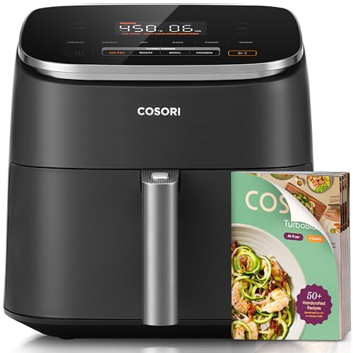 Cosori TurboBlaze Air Fryer 6 Qt: Premium Ceramic Coating, Precise Heating, 9 Functions - Air Fry, Roast, Bake, Broil, and More