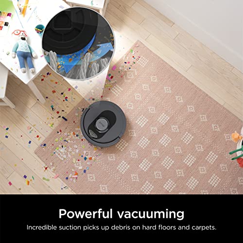 Shark AV2501S AI Robot Vacuum with Matrix Clean, Home Mapping, HEPA Bagless Self Empty Base - Pet Hair, Wifi - Dark Grey