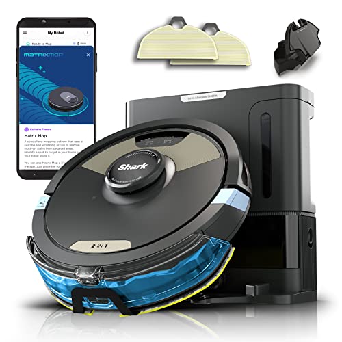 Shark Robot Vacuum & Mop: Powerful Suction, HEPA Self Empty Base, Sonic Mopping, Home Mapping - Pet Hair, Carpets & Hardfloor