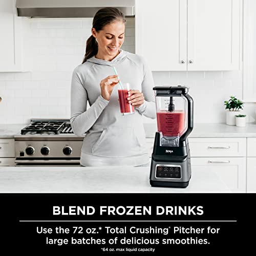 Ninja BN701 Blender: 1400W, 3 Functions for Smoothies, Frozen Drinks & Ice Cream, Auto IQ, 72oz Total Crushing - Dark Grey
